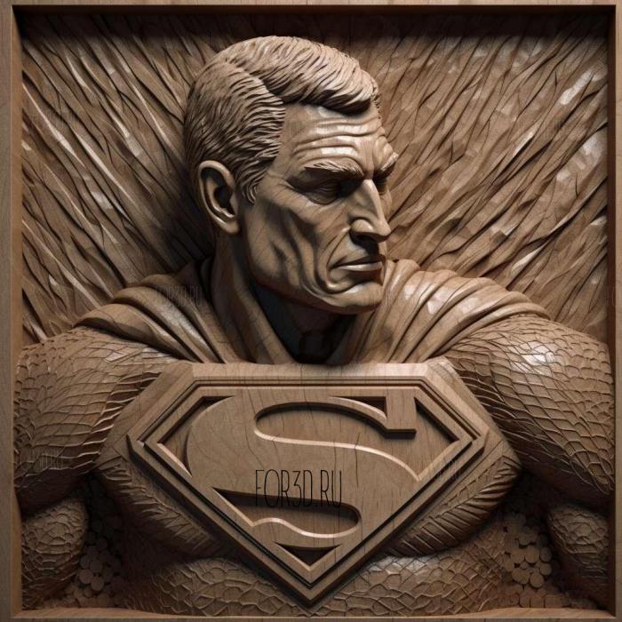 stl Supermanen 2 stl model for CNC